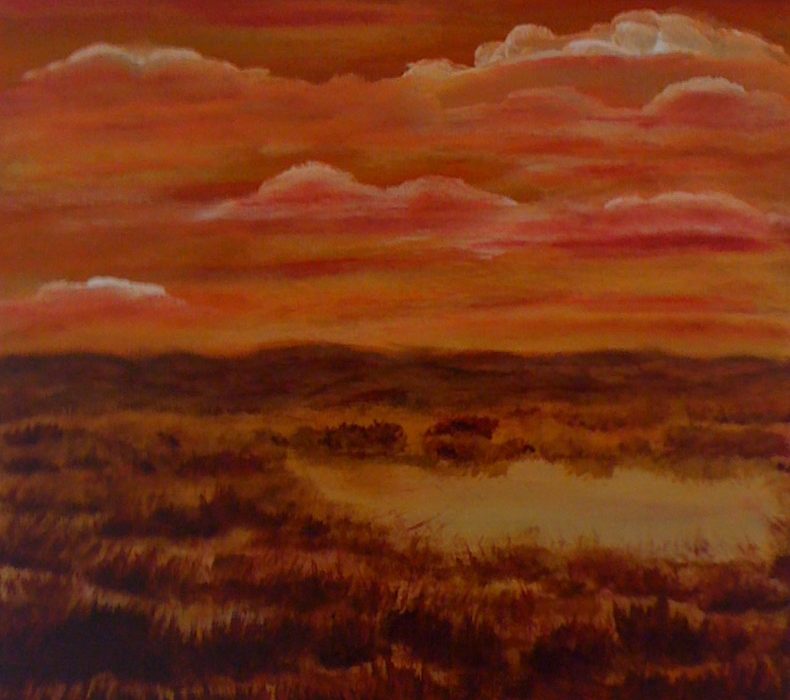 Acryl auf Leinwand 40 x 40 cm, Im Moor